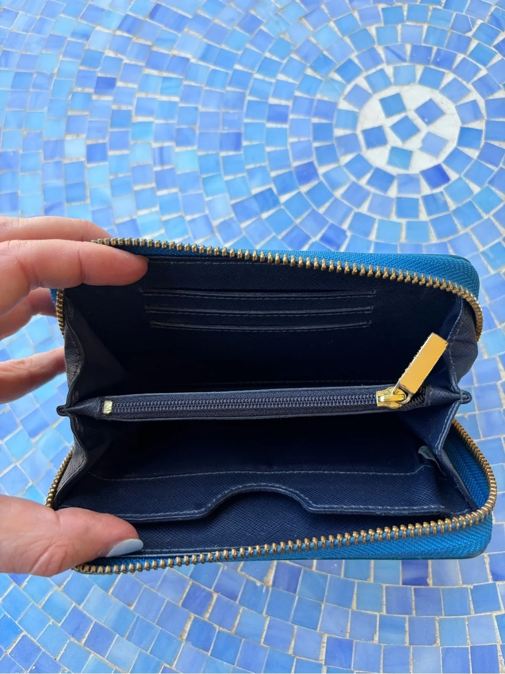 Tory Burch Blue leather wallet
